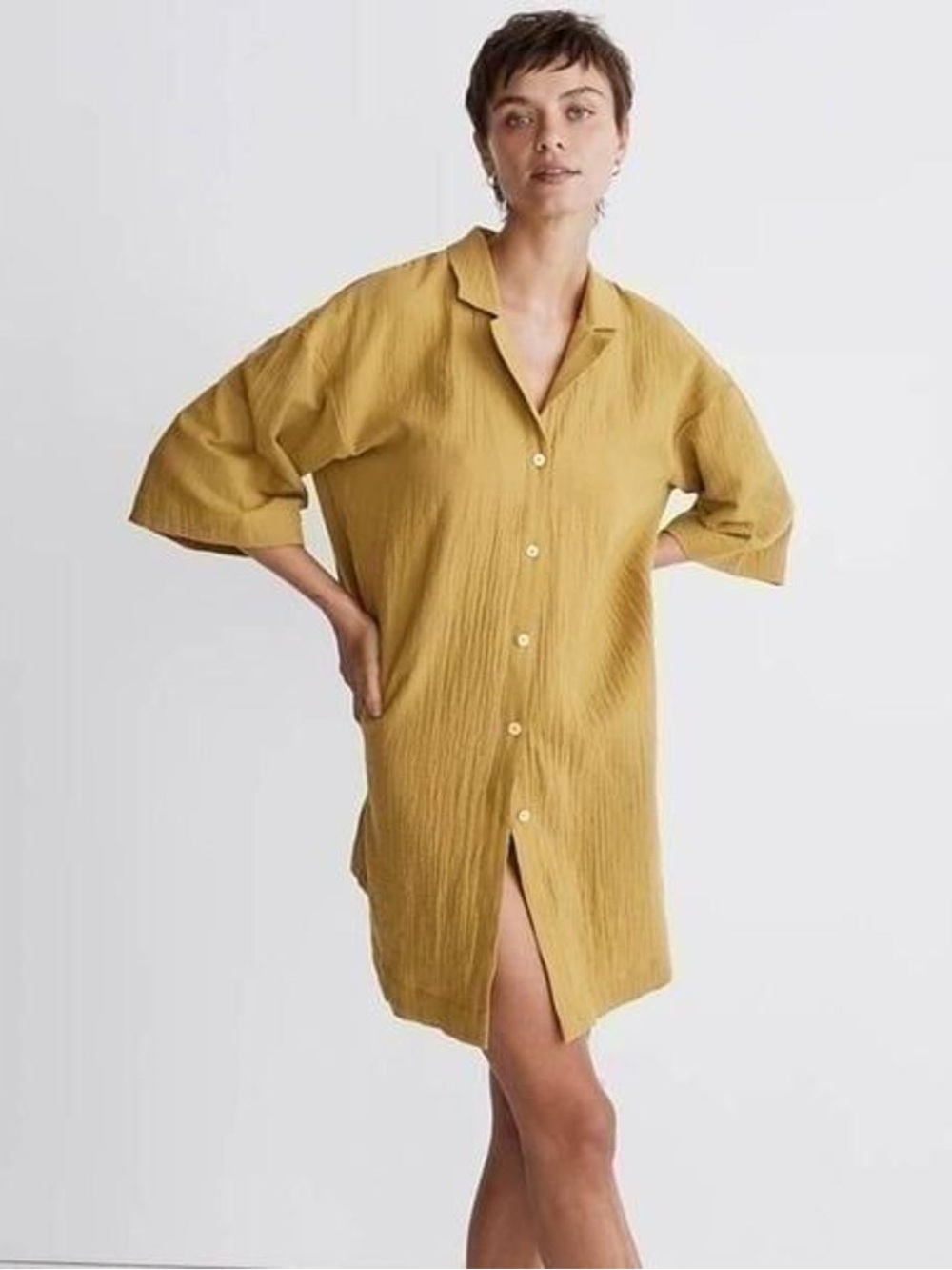 Madewell - Pistachio Button-Front Swim Cover-Up Dress - Women Swim